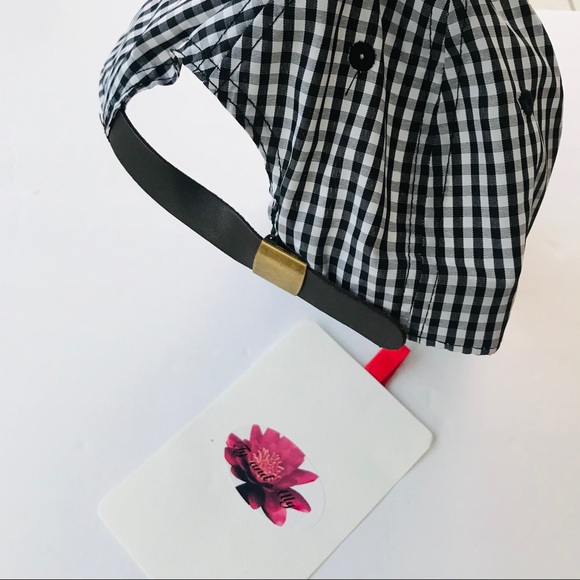 Gingham baseball cap with adjustable strap - Picture 4 of 7